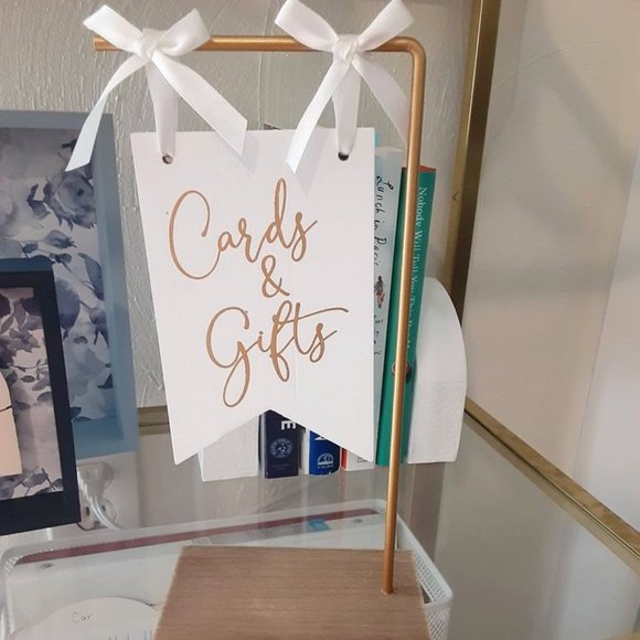Wedding "Cards & Gifts" Sign for Reception - Picture 1 of 2